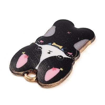 Rack Plating Alloy Enamel Pendants FIND-Q099-10G-04-1