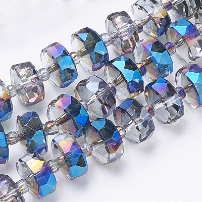 Electroplat Glass Beads Strands EGLA-Q092-8mm-D06-1