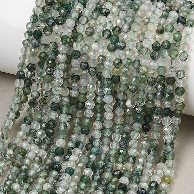 Natural Moss Agate Beads Strands G-J002-03H-A-1