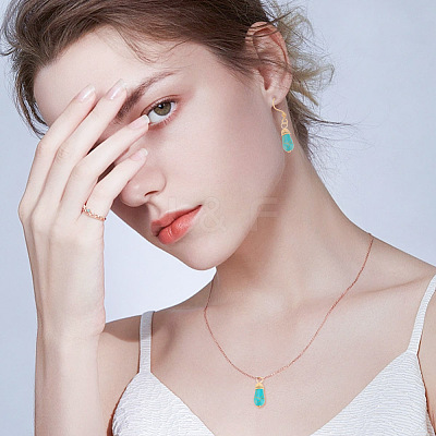 100Pcs Synthetic Turquoise Pendants FIND-AR0004-20-1