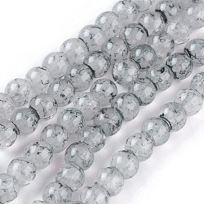 Spray Painted Glass Beads Strands GLAA-A038-B-49-1