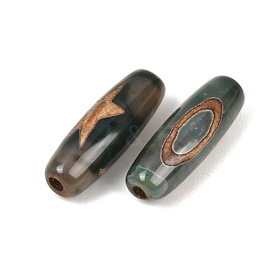 Tibetan Style dZi Beads TDZI-E004-63-1