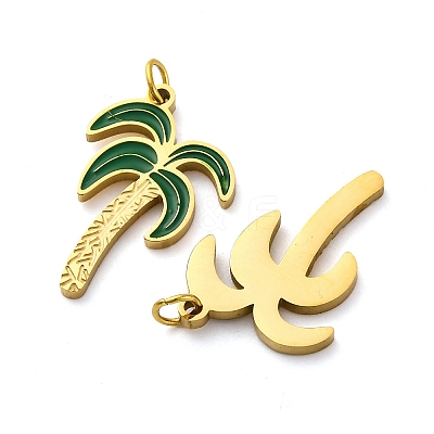 304 Stainless Steel Enamel Pendants X-STAS-E550-55G-1