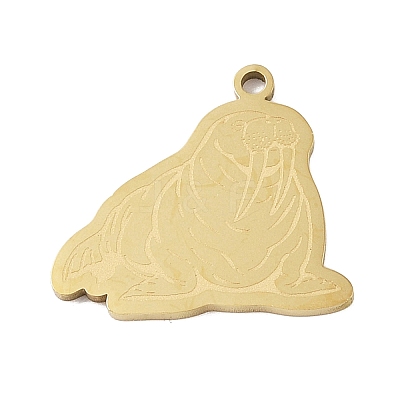 201 Stainless Steel Pendants STAS-C095-07G-1