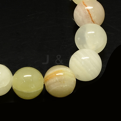 Natural Dyed Yellow Jade Gemstone Bead Strands X-G-R271-8mm-Y26-1