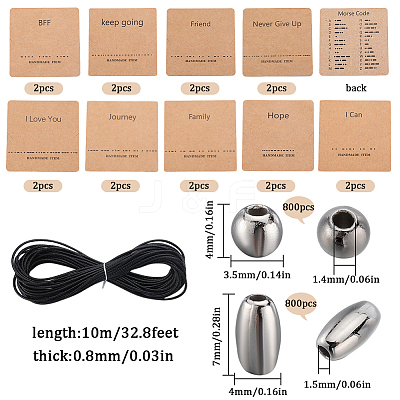 DIY Morse Code CCB Plastic Beaded Bracelet Making Kit DIY-SC0024-26-1