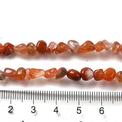 Natural South Red Agate Beads Strands G-D081-A07-1