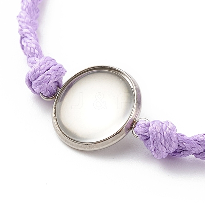 Adjustable Koran Waxed Polyester Cord Bracelets AJEW-JB01131-02-1