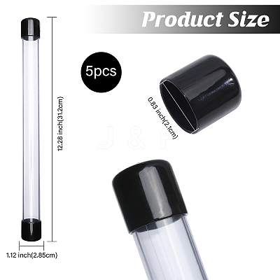 PVC Plastic & Rubber Transparent Storage Tube FIND-WH0173-158A-1