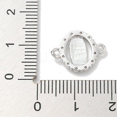 Rack Plating Brass Micro Pave Clear Cubic Zirconia Religion Virgin Mary Connector Charms KK-L224-094P-03-1