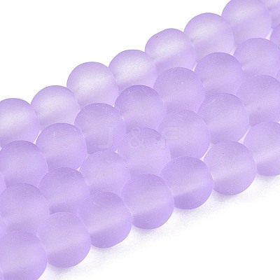 Baking Paint Transparent Glass Bead Strands GLAA-S031-6mm-25-1