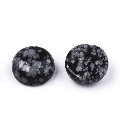 Natural Snowflake Obsidian Cabochons G-N326-59B-1