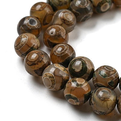 Tibetan Style dZi Beads Strands G-P526-D03-01-1