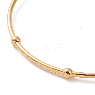 201 Stainless Steel Hollow Out Heart Bangle BJEW-P285-01G-1