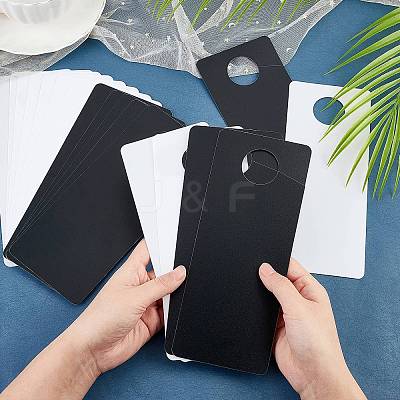 40Pcs 2 Colors Frosted PVC Plastic Hangtag AJEW-GL0001-22-1