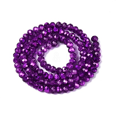 Transparent Electroplate Glass Beads Strands X1-EGLA-Q131-01A-09-1