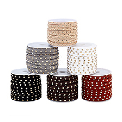 6 Rolls 6 Colors Faux Suede Cord LW-PH0002-37-1