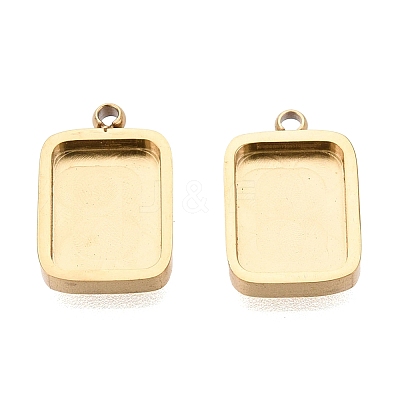 304 Stainless Steel Pendant Cabochon Component STAS-Q113-19B-G-1