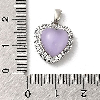 Brass Cubic Zirconia Pendants KK-K274-01P-1