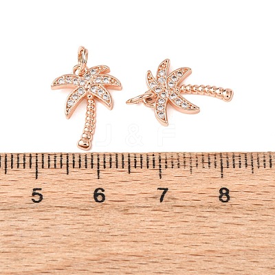 Brass Micro Pave Cubic Zirconia Pendants ZIRC-K070-38RG-1
