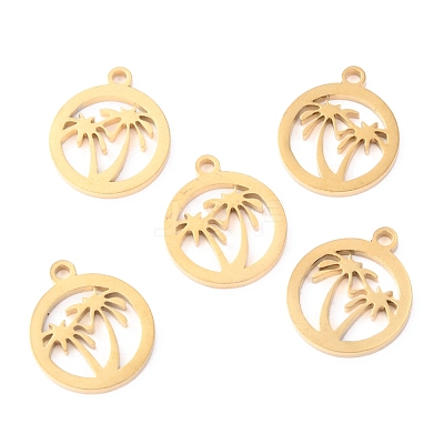 304 Stainless Steel Charms STAS-O142-38G-1