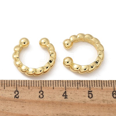 Rack Plating Brass Twist Rope Shape Cuff Earrings EJEW-G288-08G-1