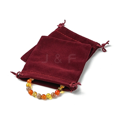 30Pcs Rectangle Velvet Pouches TP-FS0001-02B-1