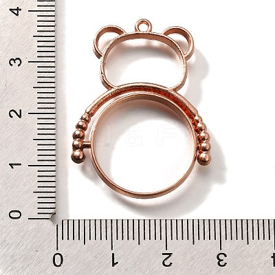 Alloy Open Back Bezel Pendants PALLOY-I223-09RG-1