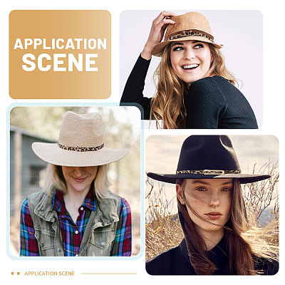 4Pcs 4 Styles PU Leather Hat Bands DIY-CA0007-96-1