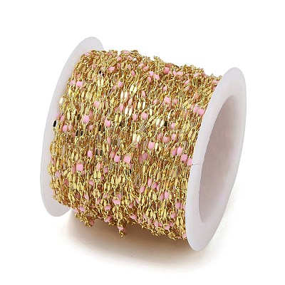 Rack Plating Brass Dapped Chains AJEW-Q153-02G-12-1