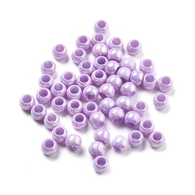 UV Plating Rainbow Iridescent Acrylic Beads PACR-D300-01E-1