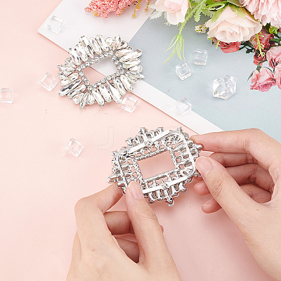 Alloy Crystal Rhinestone Shoe Decoration DIY-FG0003-75-1