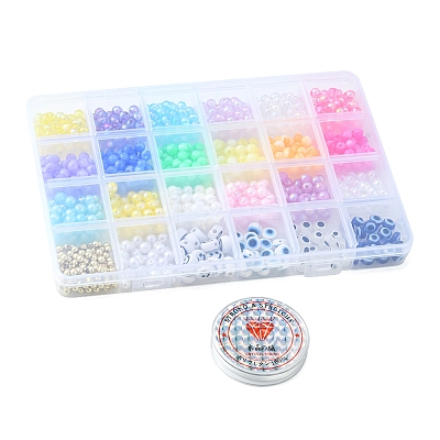 DIY Evil Eye Bracelet Making Kit DIY-FS0003-75-1