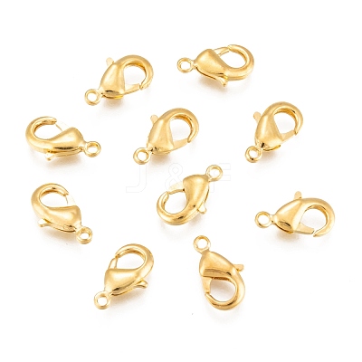 Brass Lobster Claw Clasps X-KK-902-G-1
