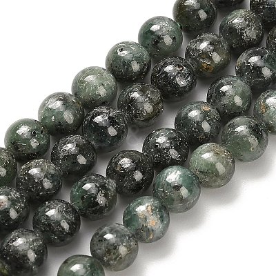 Natural Green Kyanite Beads Strands G-H335-B02-6mm-AB-1