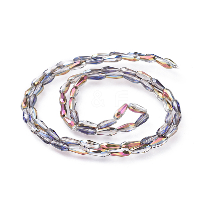 Electroplate Glass Beads Strands EGLA-L015-HP-A03-1