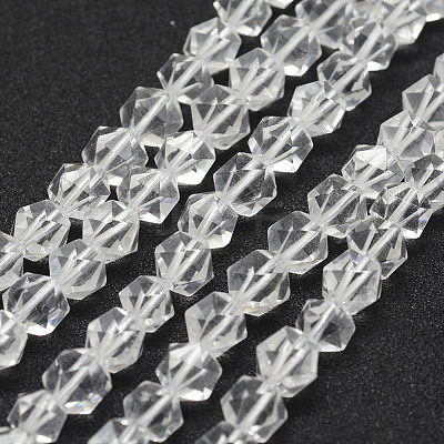 Natural Quartz Crystal Beads Strands G-F523-46-6mm-1