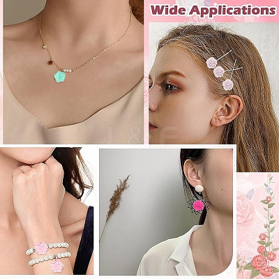 50Pcs 5 Styles Resin Cabochons CRES-YW0002-40-1