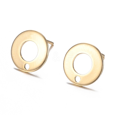 304 Stainless Steel Stud Earring Findings STAS-H104-01G-1