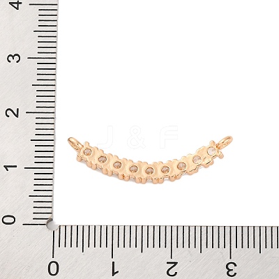 Brass Micro Pave Clear Cubic Zirconia Pendants KK-C076-21G-1