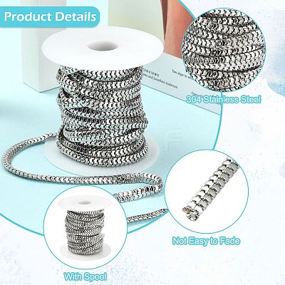 5M 304 Stainless Steel Snake Chains CHS-CJ0001-40-1