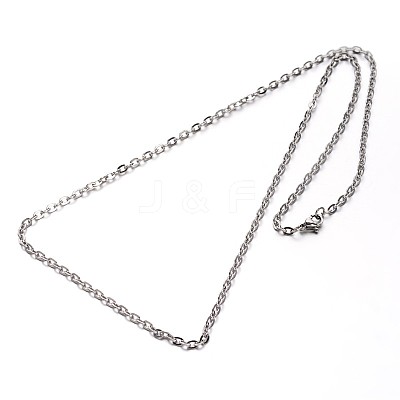 Tarnish Resistant 304 Stainless Steel Cable Chains Necklaces NJEW-O058-12P-1
