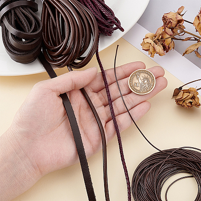 4 Styles Braided Cowhide Leather Cord WL-PH0024-26A-1