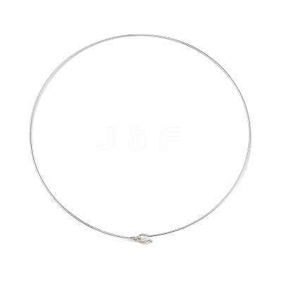 304 Stainless Steel Choker Necklaces NJEW-Q348-04P-1-1
