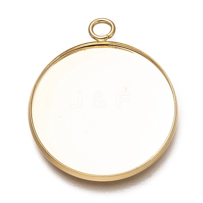 304 Stainless Steel Pendant Cabochon Settings X-STAS-Z030-01A-G-1