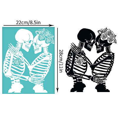 Self-Adhesive Silk Screen Printing Stencil DIY-WH0338-348-1