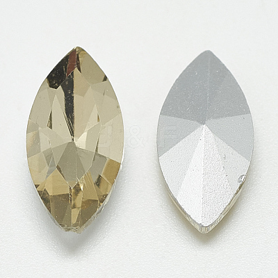 Pointed Back Glass Rhinestone Cabochons RGLA-T083-5x10mm-04-1