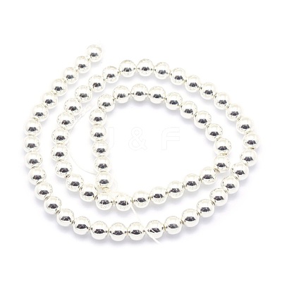 Electroplate Non-magnetic Synthetic Hematite Beads Strands G-L485-01F-S-1