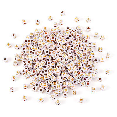 Opaque Acrylic Beads MACR-TAG0001-07N-1