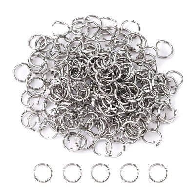 Tarnish Resistant 304 Stainless Steel Open Jump Rings X-STAS-R049-6x0.7mm-1